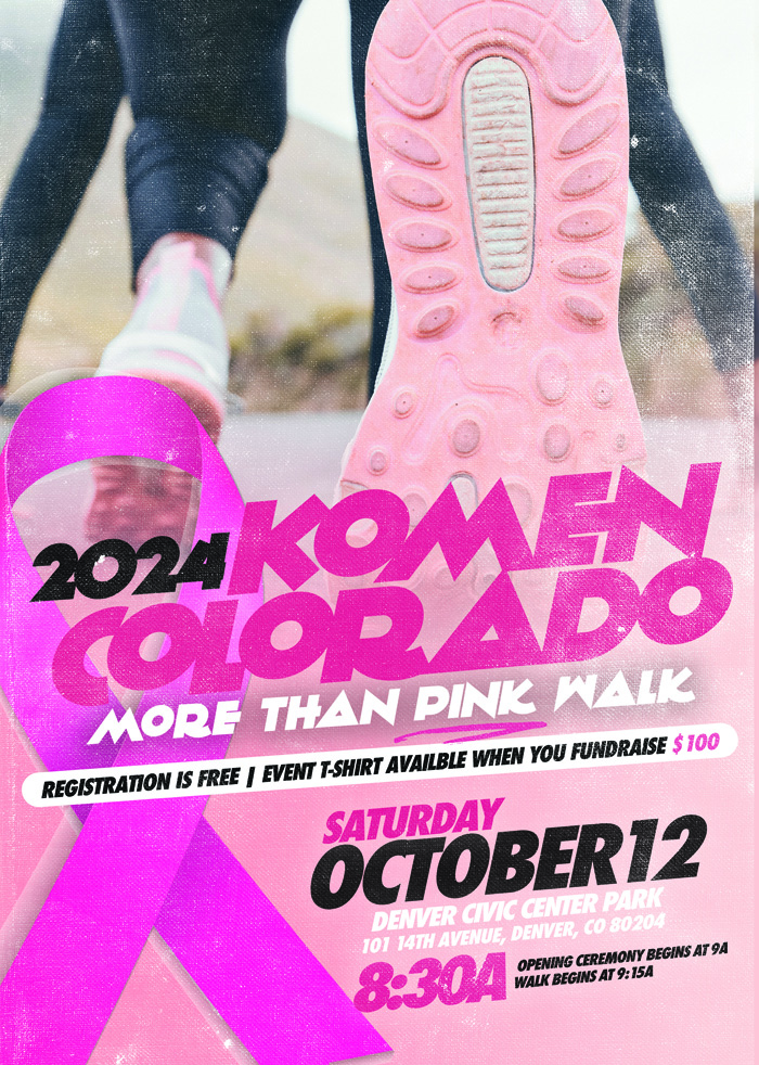 2024 Komen Colorado More Than Pink Walk Saturday October12