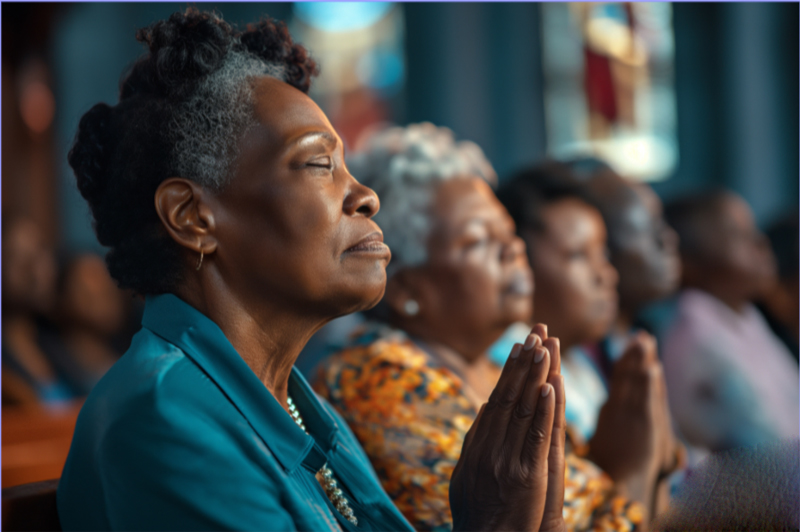 picture of black women worshipping