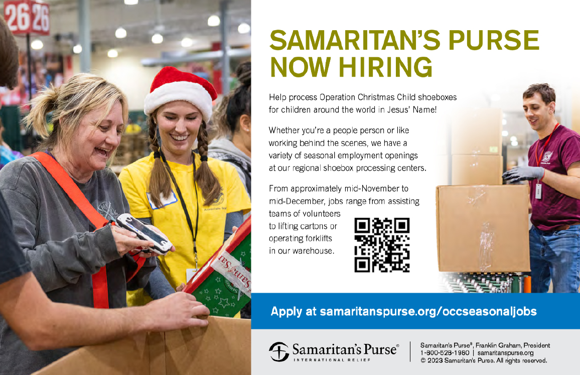 Samaritan Purse is hiring seasonal workers