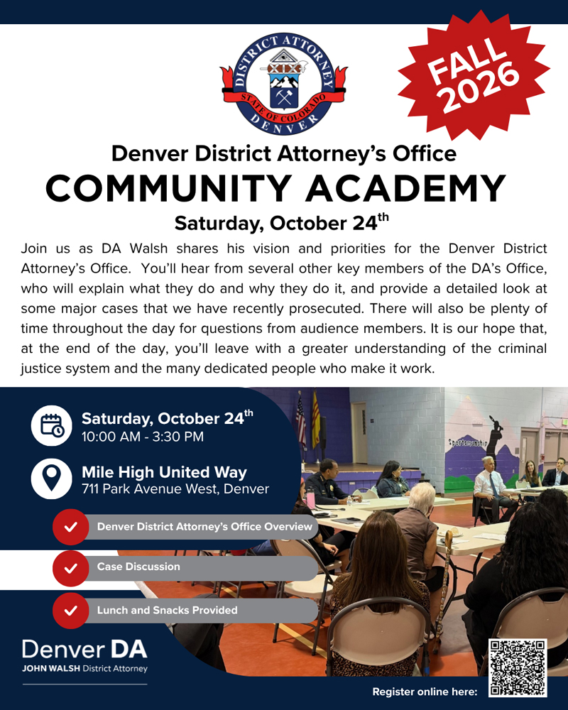 Denver District Attorney's Office Community Academy